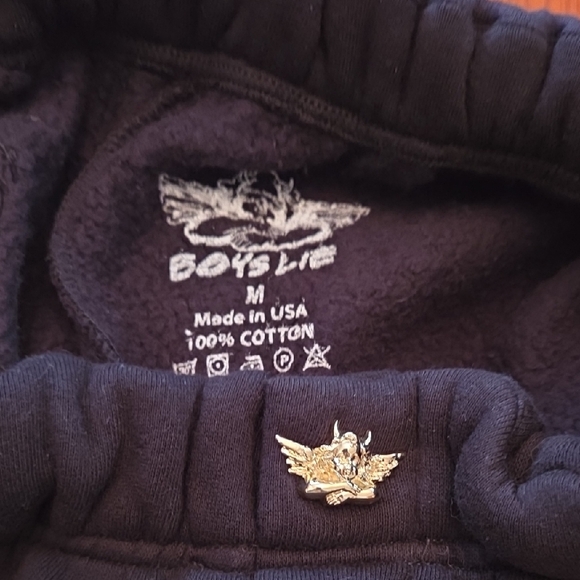 Boys Lie Black Sweatpants SZ Med - Picture 6 of 9